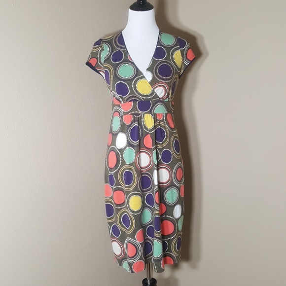 Boden Dresses & Skirts - Boden Dot Print V-Neck Knit Dress | Size 6